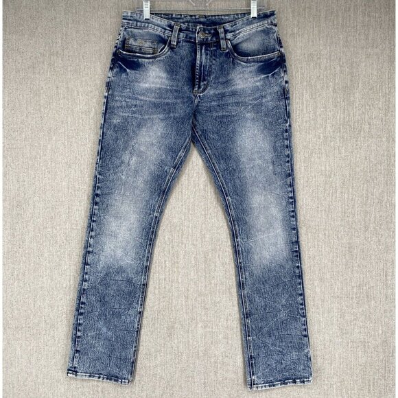Buffalo David Jeans 32X32 Super Max-X Skinny Slim Denim Stretch Stone Wash - Picture 1 of 16